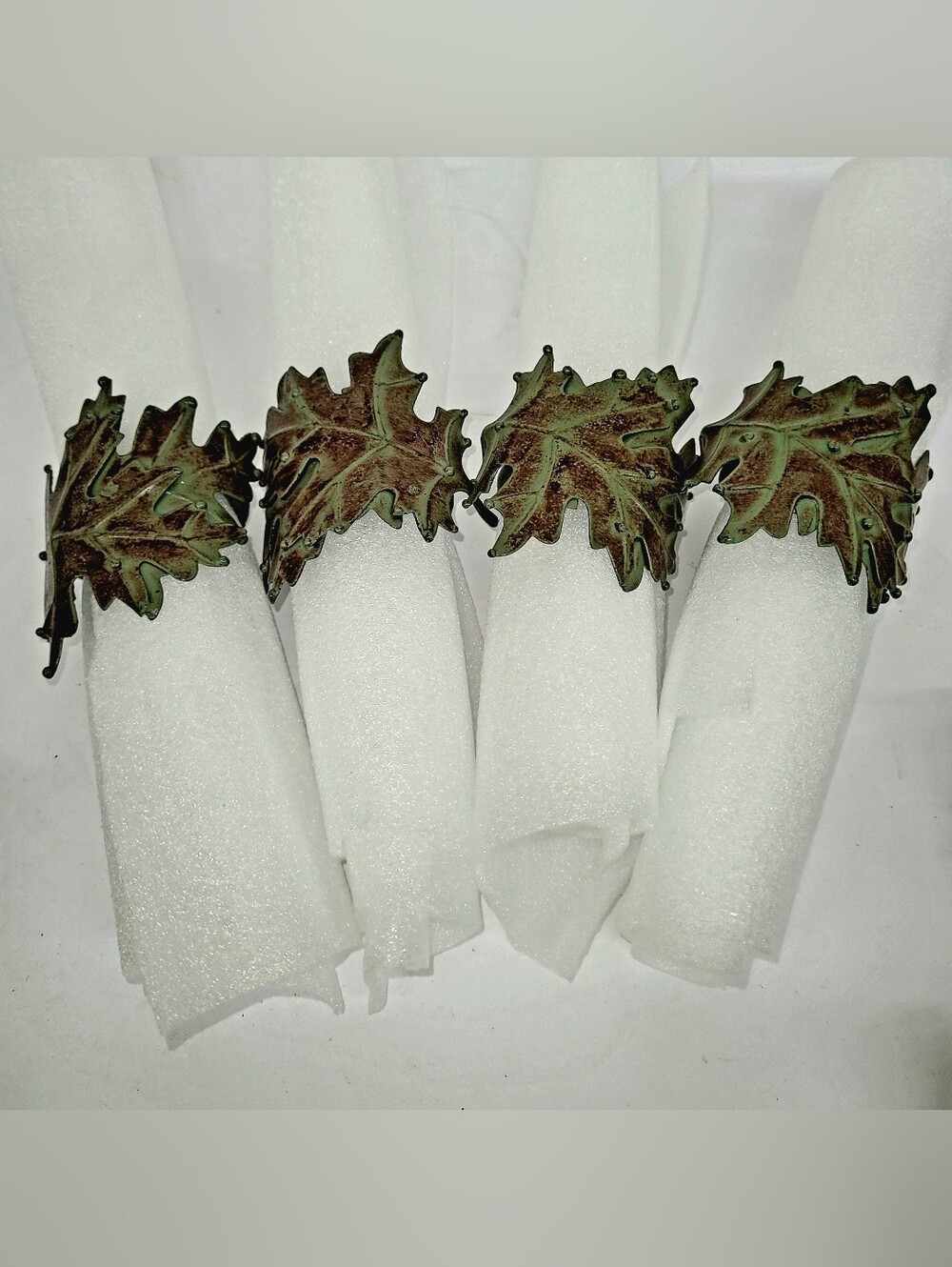 Leaf Napkin Rings Lot Of 14